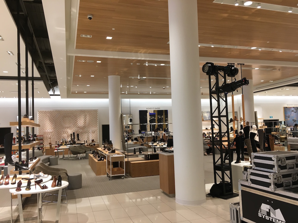 (More women's shoes. Note, fixtures to the right are for Wednesday night's opening charity gala being hosted in the store)