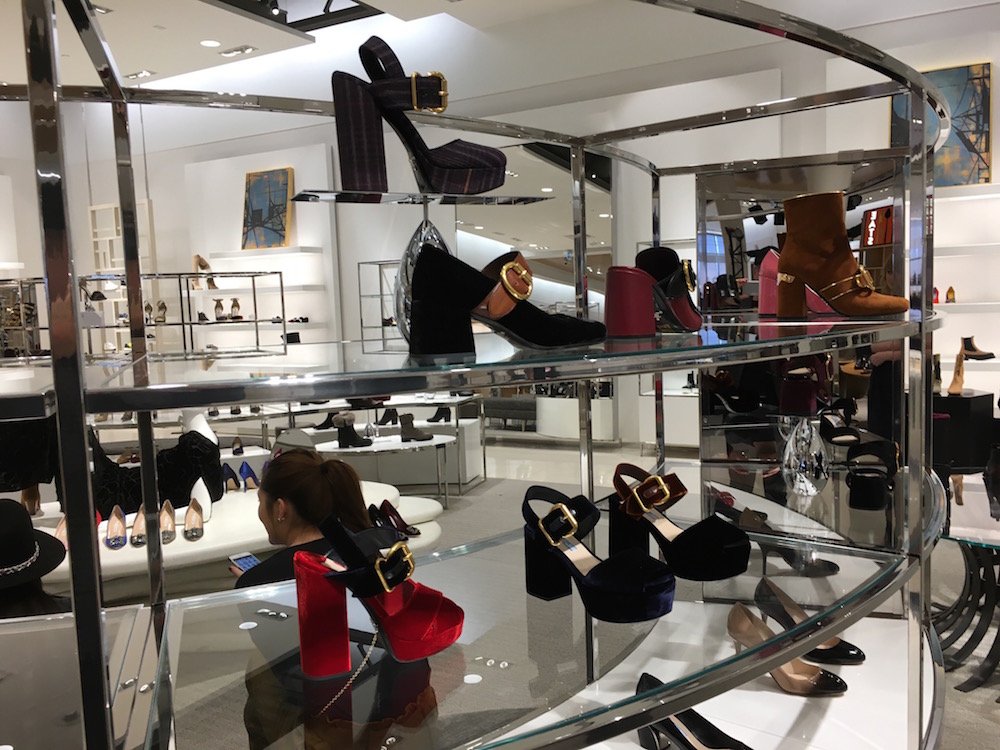 Prada shoes, including styles in velvet. 