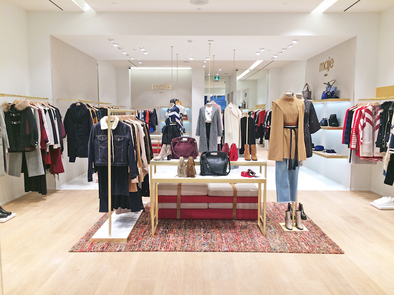 Inside the new Maje store. Photo supplied by the company. 