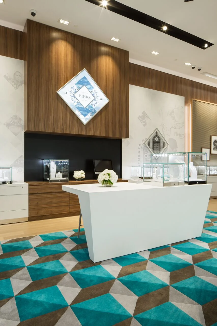 (A counter where shoppers may sit and view Birks' latest designs. photo: Ben Rahn/A-Frame) 