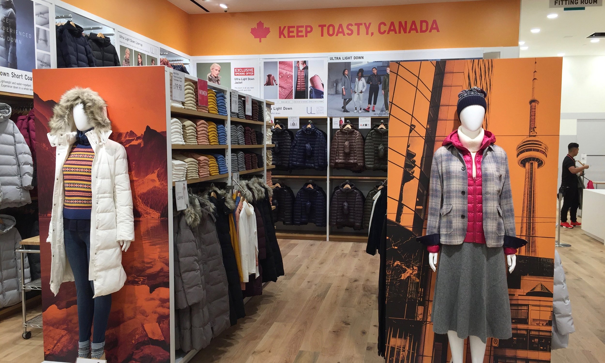 Women's jackets are found on the first floor.