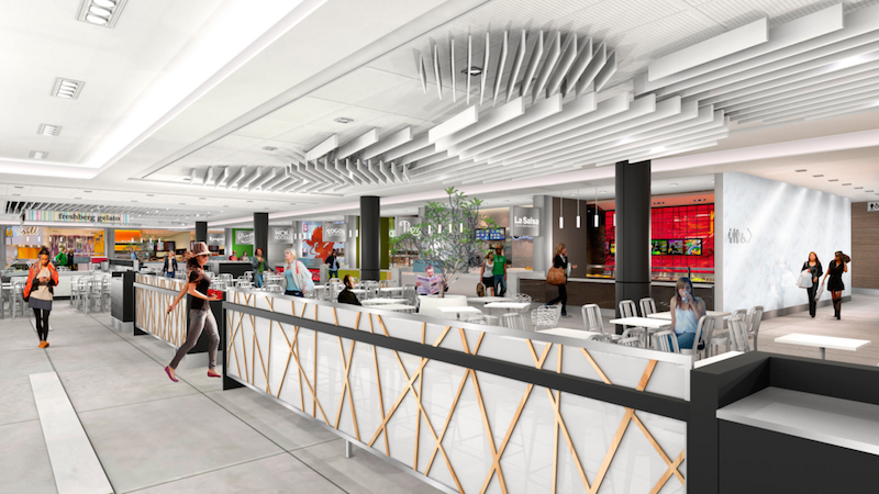 (Renderings above and below are of the new Edmonton City Centre 'Elevate Food Fare')