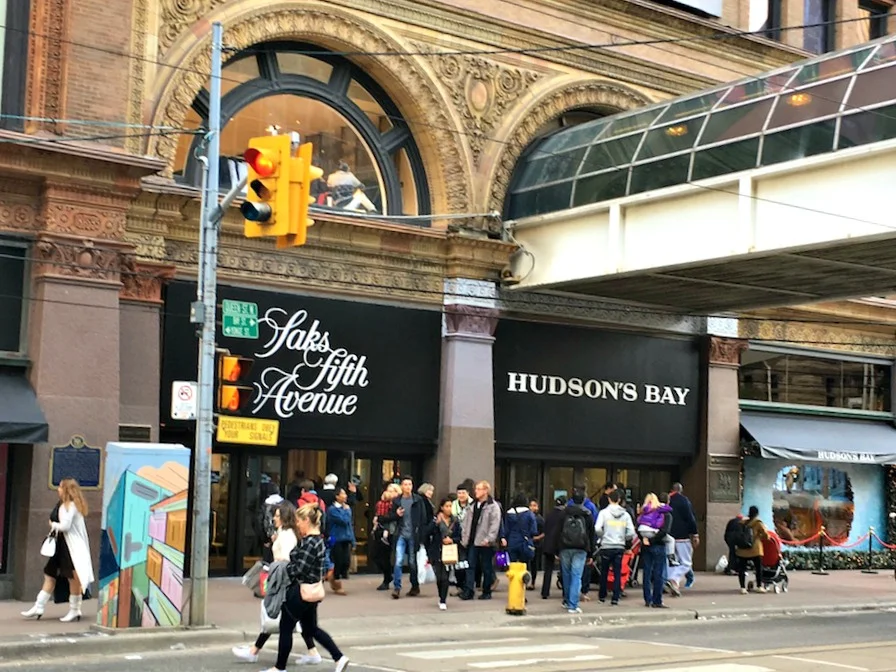 (Looking from m0851 across Queen Street to Saks/Hudson's Bay)