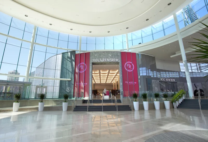(Mall entrance to Holt Renfrew in the mall's new 'luxury wing')&nbsp;