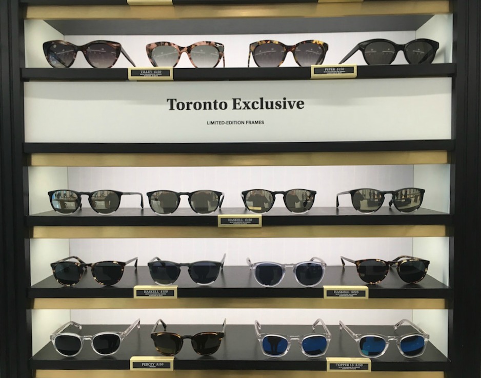 (Exclusive frame design for the Yorkdale store) 