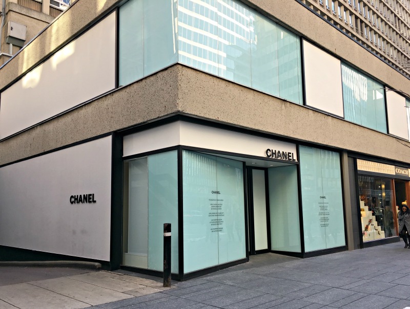 (Papered over windows at the former Chanel flagship at 131 Bloor St. W. on January 1, 2017)