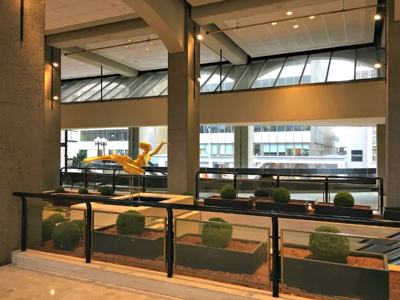 (Second level of The Colonnade looking north towards Bloor Street, showing soaring ceilings and natural light)&nbsp;