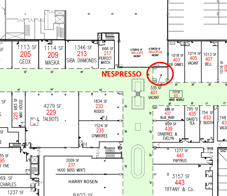 (Click above for PDF Oakridge lease plan, via Ivanhoé Cambridge)