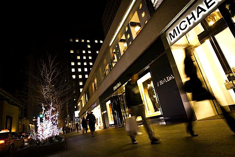 (Toronto's bloor street west 'mink mile' continues to add new luxury tenants, while existing stores (such as prada, pictured above) expand) 