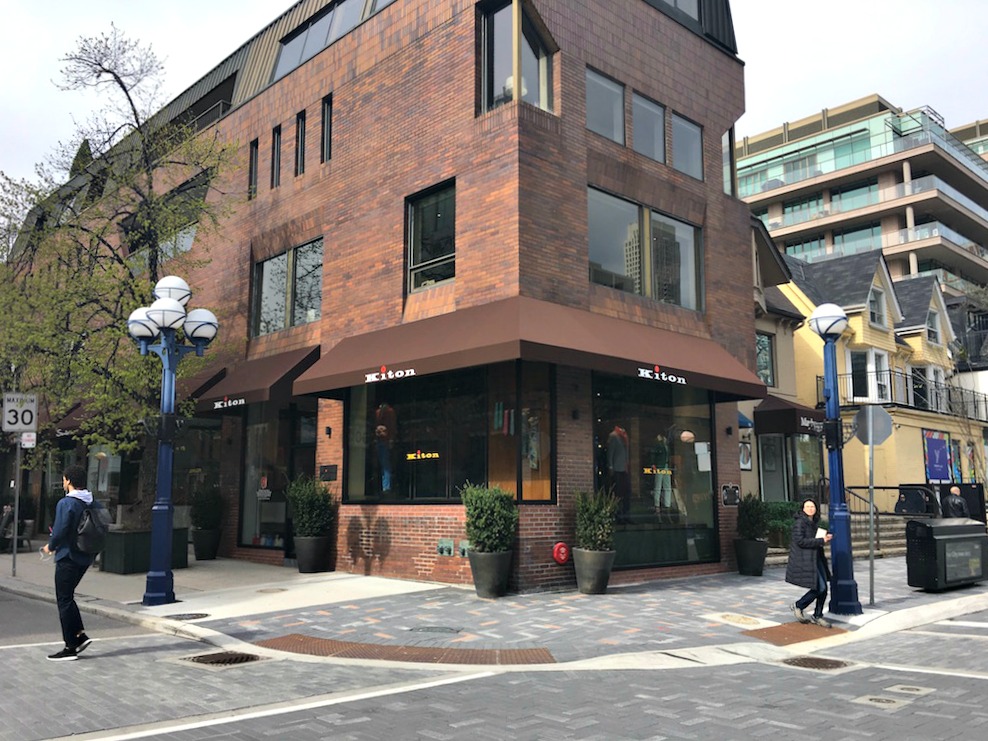 (kiton signage at v hazelton, located at the northeast corner of yorkville avenue and hazelton avenue) 