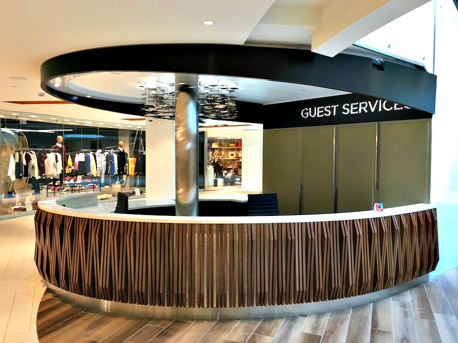 (guest services desk, located in 'the oval') 