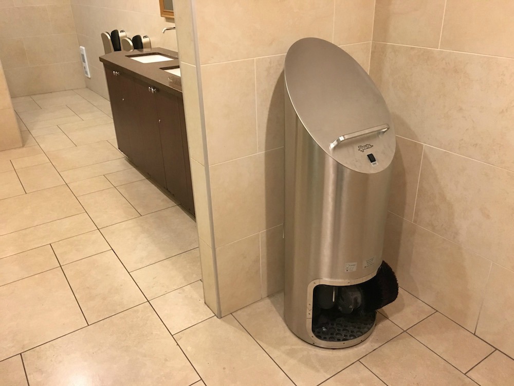 (it's the little things: shoe shine machine in the men's public washroom) 