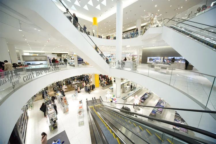 (central atrium -- one of two in the store. PHOTO: HOLT RENFREW)&nbsp;
