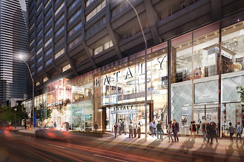 ('grocerant' eataly will open a 3-level location at the manulife centre in early 2019. rendering: manulife) 