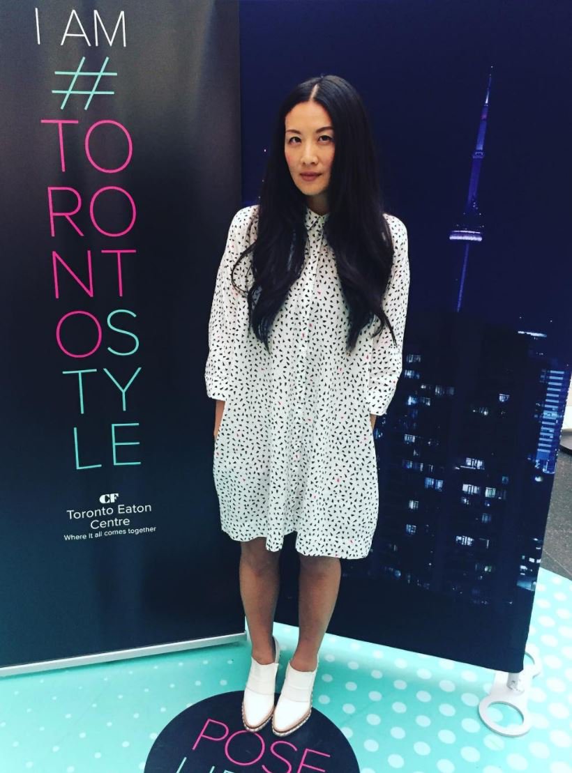 (Elaine Lui poses in front of the 'selfie mirror'. Photo: Elaine Lui - www.laineygossip.com) 