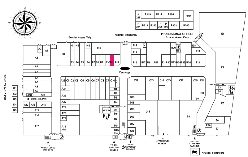 (Click for interactive bayview Village mall Map)&nbsp;