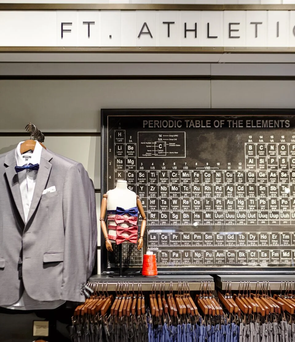 (historical periodic table in the menswear area)&nbsp;