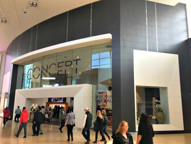 (Above and below: 'concept' at yorkdale -- the 3,600 sf space houses a rotation of pop-ups. photos: craig patterson) 