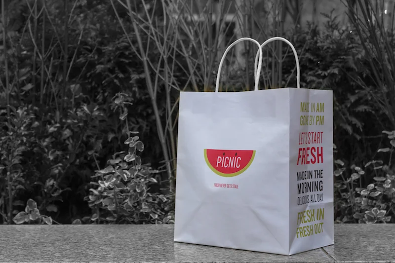 (picnic boasts exceptional branding -- it's simple, yet recognizable. And if you look closely, the watermelon also looks like a smiling face, with two eyes)&nbsp;