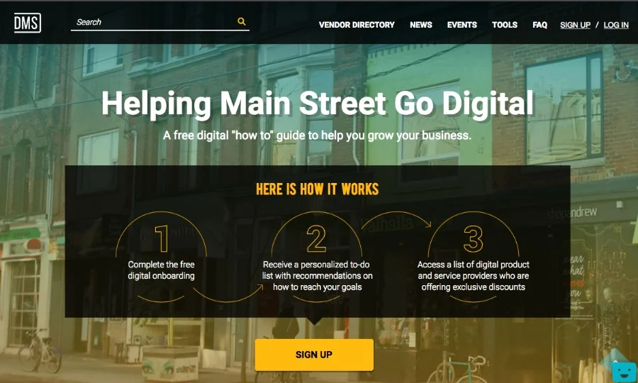 (Screen shot from the digital main street website)&nbsp;