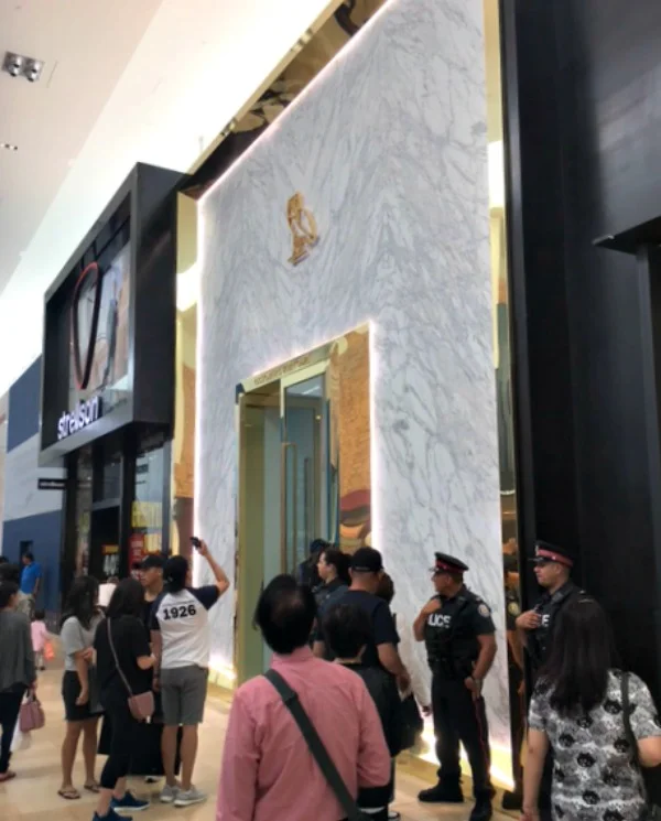 (Crowds and a police presence on Saturday, August 5. Photo: Norman Katz of AFL Display Group ) 