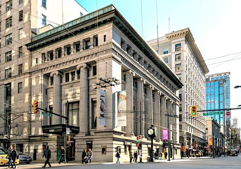 (impressive downtown vancouver birks flagship. Photo:&nbsp; Vancouver Heritage Foundation )