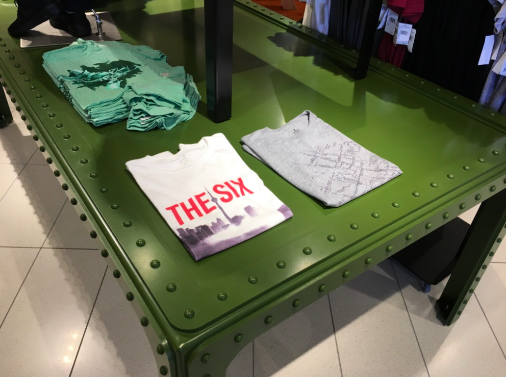 ('local' fashions are found in various departments in the new store) 
