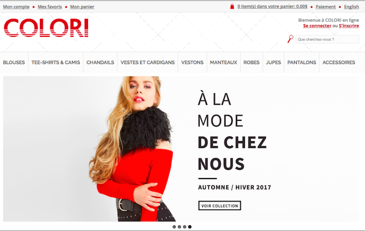 (Screen shot from the boutique colori website) 