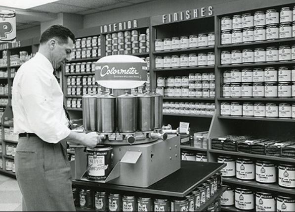   Sherwin-Williams Colormeter paint mixing machine from 1960 -&nbsp;Sherwin-Williams Instagram  