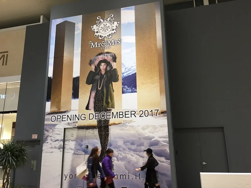 (Construction signage at Yorkdale. Photo: Craig Patterson)&nbsp;