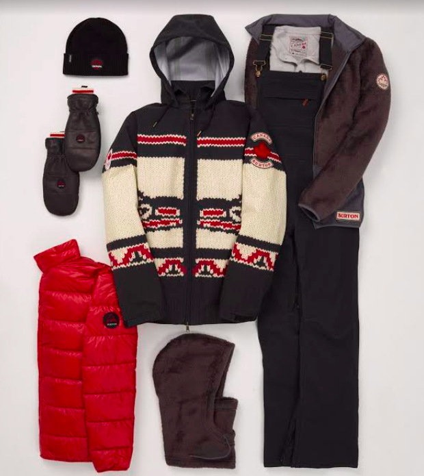 (Burton outerwear that will be worn by riders on the Canadian freestyle team at the Olympic Games in PyeongChang this February)