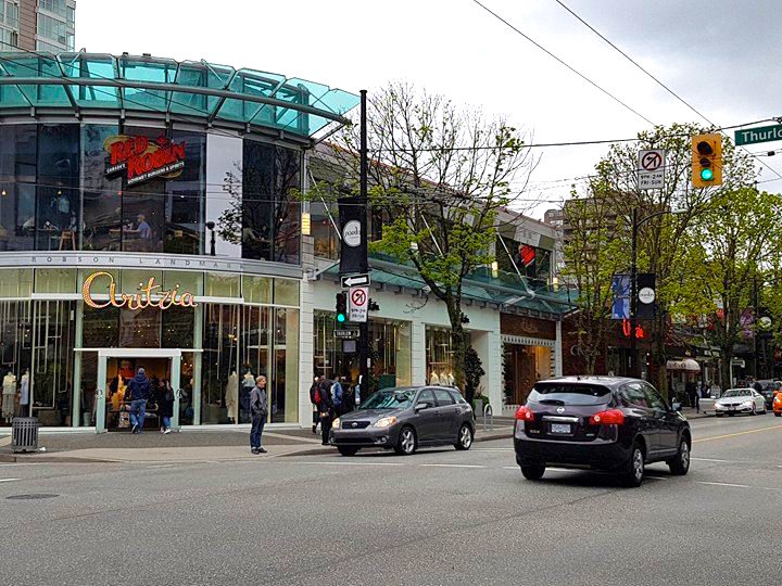 (Vancouver's Robson Street. Photo: Ritchie Po) 