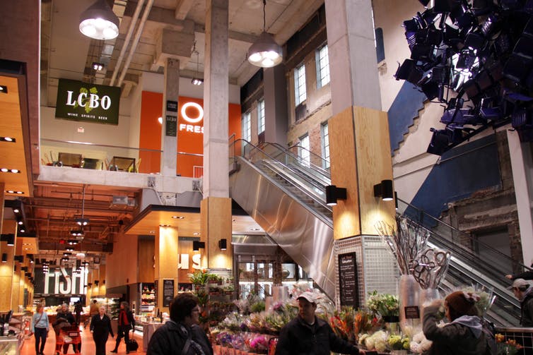 (The Loblaw’s store in the former Maple Leaf Gardens in Toronto is a veritable grocery cathedral. Creative Commons)