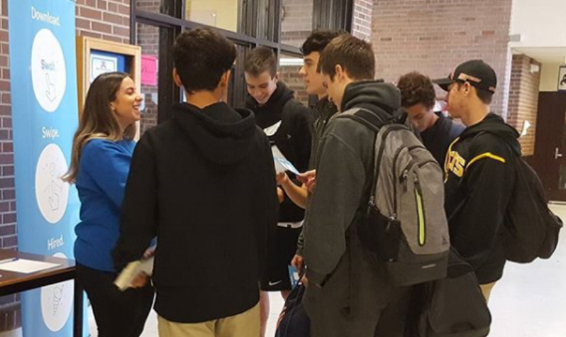 (Birchmount Park Collegiate showing students how to use SWOB. SWOB Instagram)