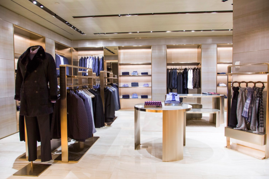 (Inside the Giorgio Armani Boutique) 