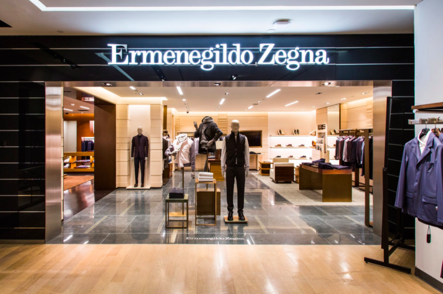 (Zegna boutique -- a first of its kind)