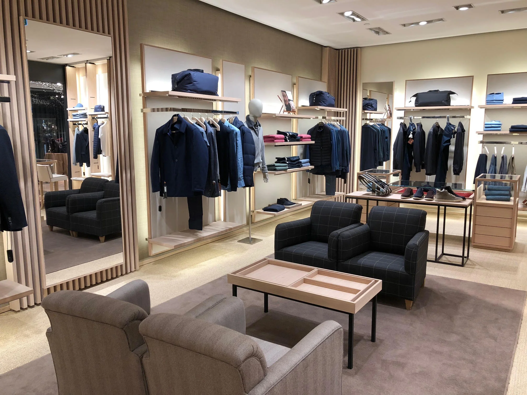 (Inside the Loro PIana Boutique) 