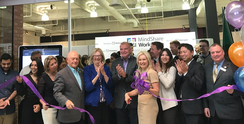 Official Opening &amp; Ribbon Cutting with Mayor Bonnie Crombie, partners &amp; sponsors. PHoto: MindShare WorkSpace Twitter