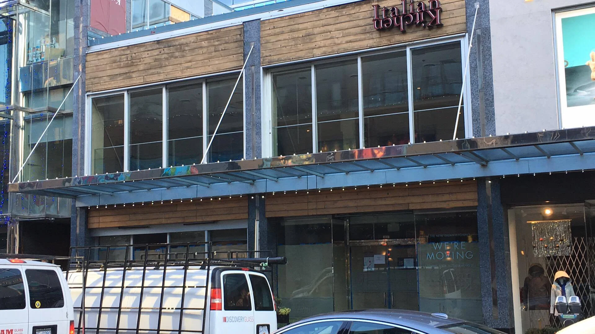(Restaurant 'Italian Kitchen' recently relocated off Alberni Street to a space on Burrard Street. Upscale multi-brand jeweller Montecristo will replace it in 2018. Photo: Lee Rivett) 