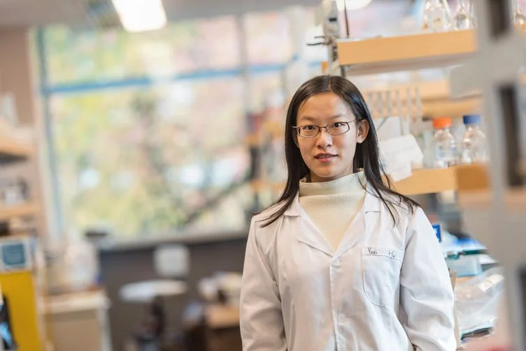 Yaxi Hu, a researcher at the University of British Columbia, developed a test to identify foreign animal parts in ground beef in 2016. Blockchain technology could help to improve the process of tracing food to its origin in real-time, greatly reducing the need to test the product. (THE CANADIAN PRESS/HANDOUT - Paul Joseph/UBC)