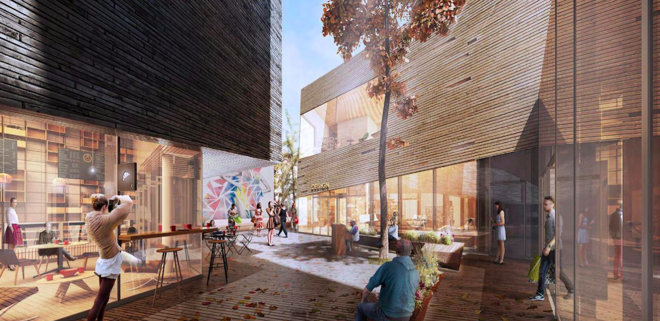 (A Central courtyard at the heart of 'The Mews' will be animated with various uses throughout the year) 