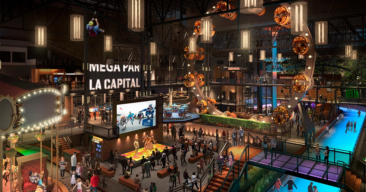 (The mall's  Méga Parc amusement park &nbsp;will reopen towards the end of this year, with a 'steampunk' theme)&nbsp;