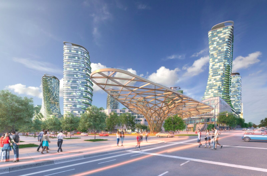 (Transit entrance. Rendering: Wonderwall) 
