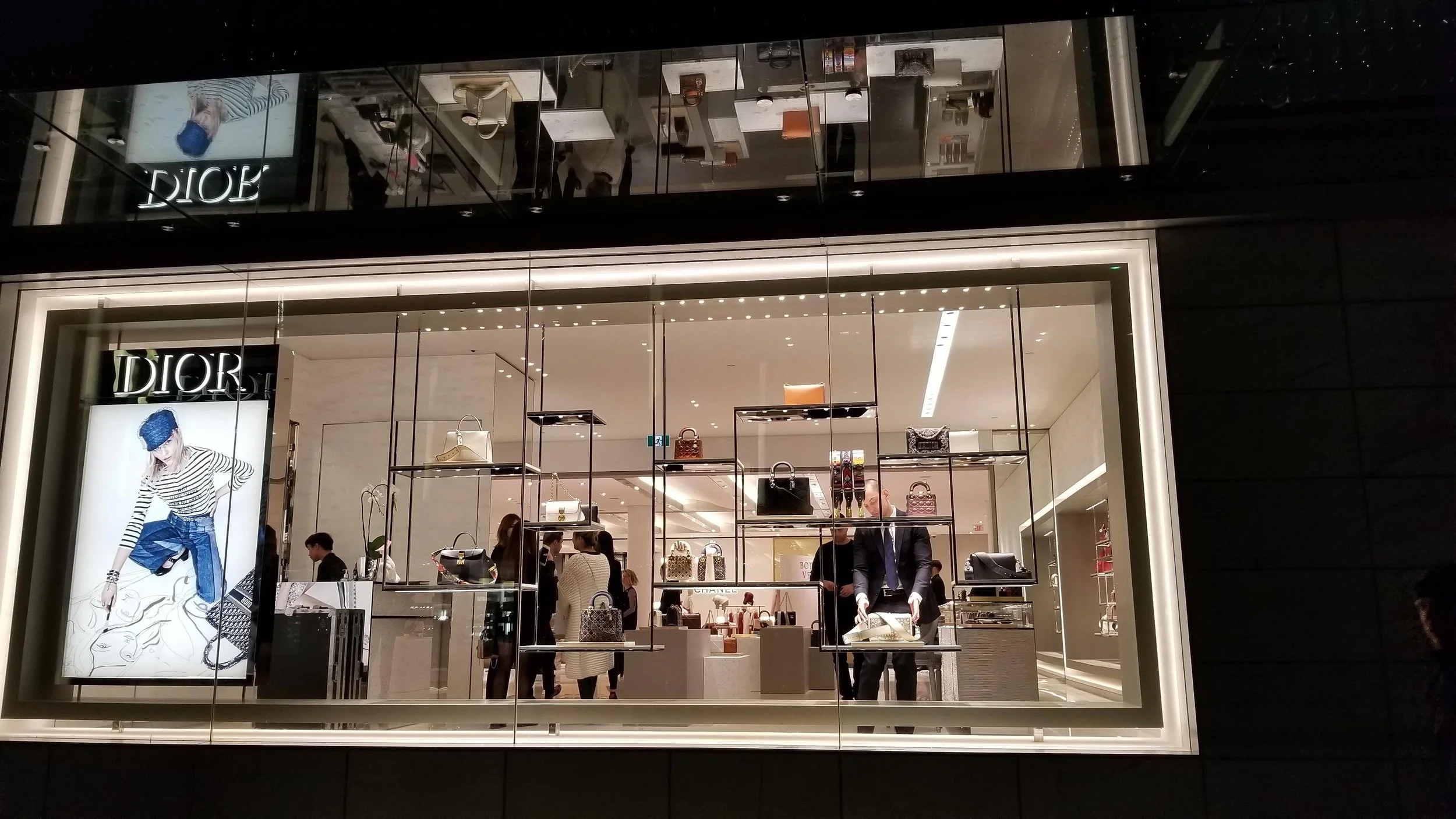 (Looking into the new Dior space from Granville Street. Photo: Helen Siwak)