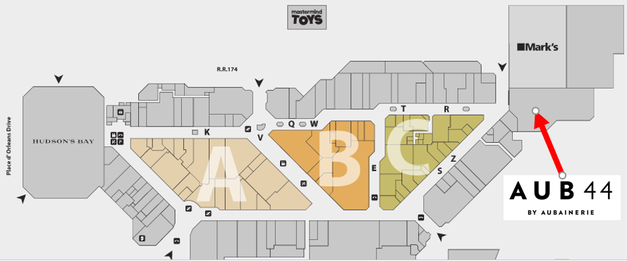 Place d’Orléans Centre Map.  Click for Interactive map