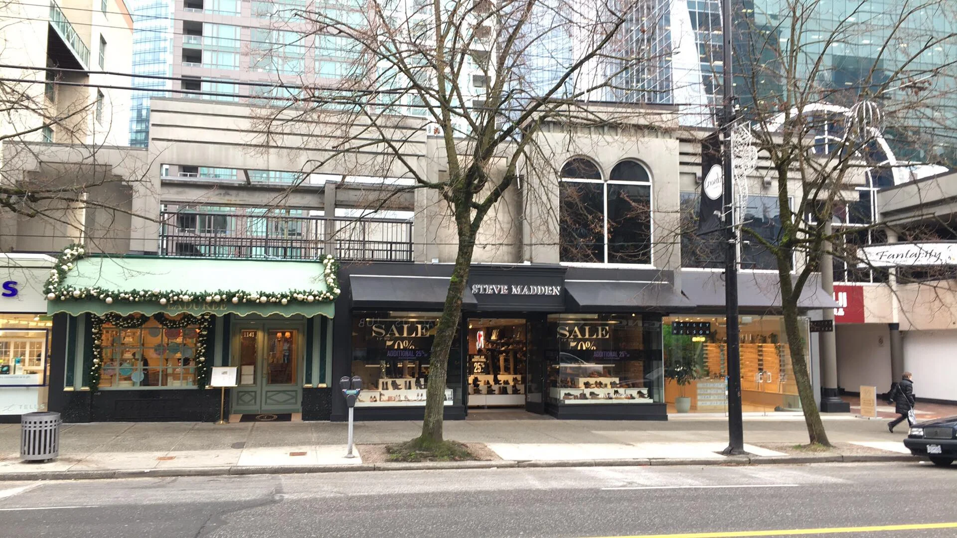 (Left-to-right: Ladurée, Steve Madden, and Bailey Nelson Stores. Photo: Lee Rivett) 