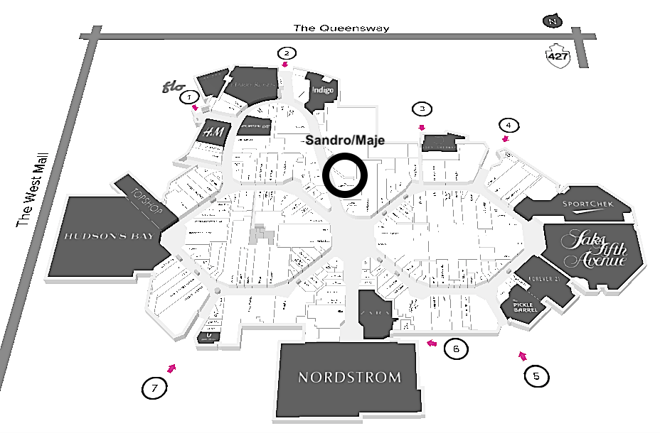 (Click image for interactive cf Sherway Gardens Mall map)&nbsp;