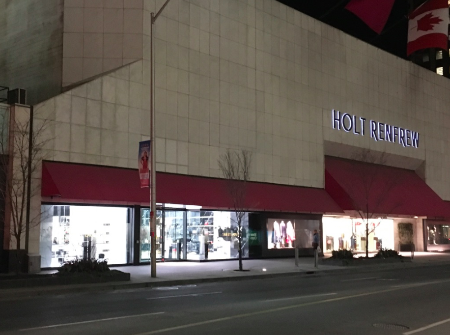 [Saint Laurent occupies the west side of Holt's ground floor, being on the&nbsp; left-hand side of this photo]