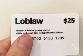 A $25 Loblaws gift card is shown in Oakville, Ont., in March 2018.&nbsp;(THE CANADIAN PRESS/Richard Buchan)