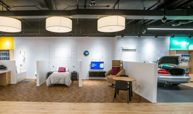 The Wellwise store in Etobicoke features lifestyle vignettes so customers can try out products and see how they can fit into their daily lives.